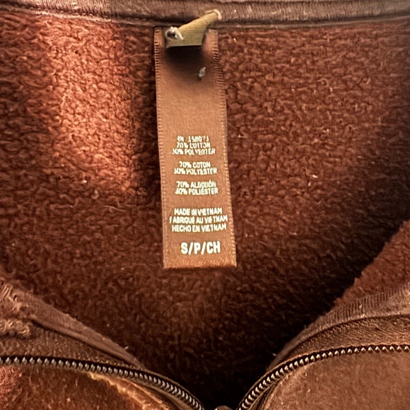 SKIMS Cotton Fleece in Oxblood Quarter ZipSweatshirt - Picture 4 of 5